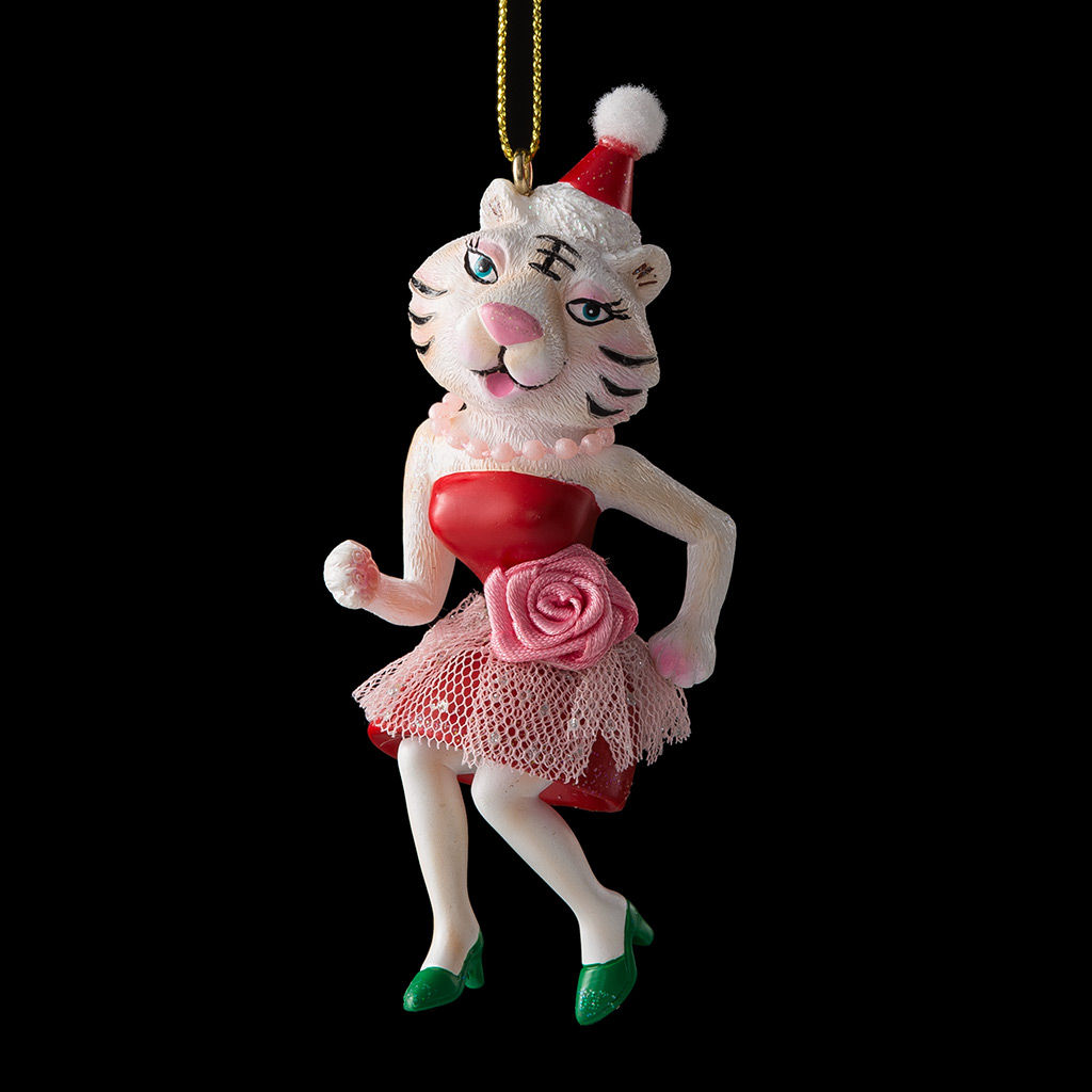 Цена за 1 шт. Украшение ErichKrause Decor Нарядная тигрица 10.5см