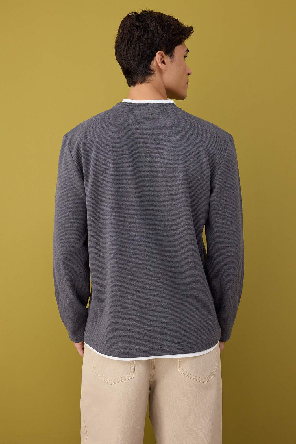 TRENDYOL MAN Mavi Regular/Normal Kesim Sweatshirt TMNAW22SW0658 - Trendyolmilla фото 14