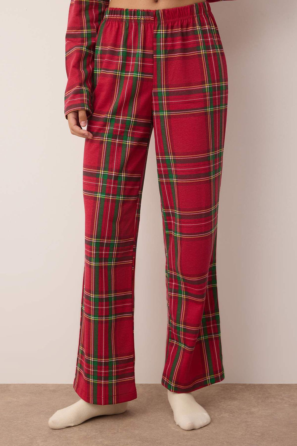 K?rm?z? Ekoseli Orme Pijama Tak?m? THMAW26PT00046