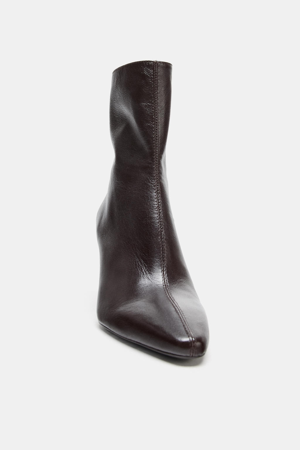 LEATHER HEELED ANKLE BOOTS - Zara фото 13
