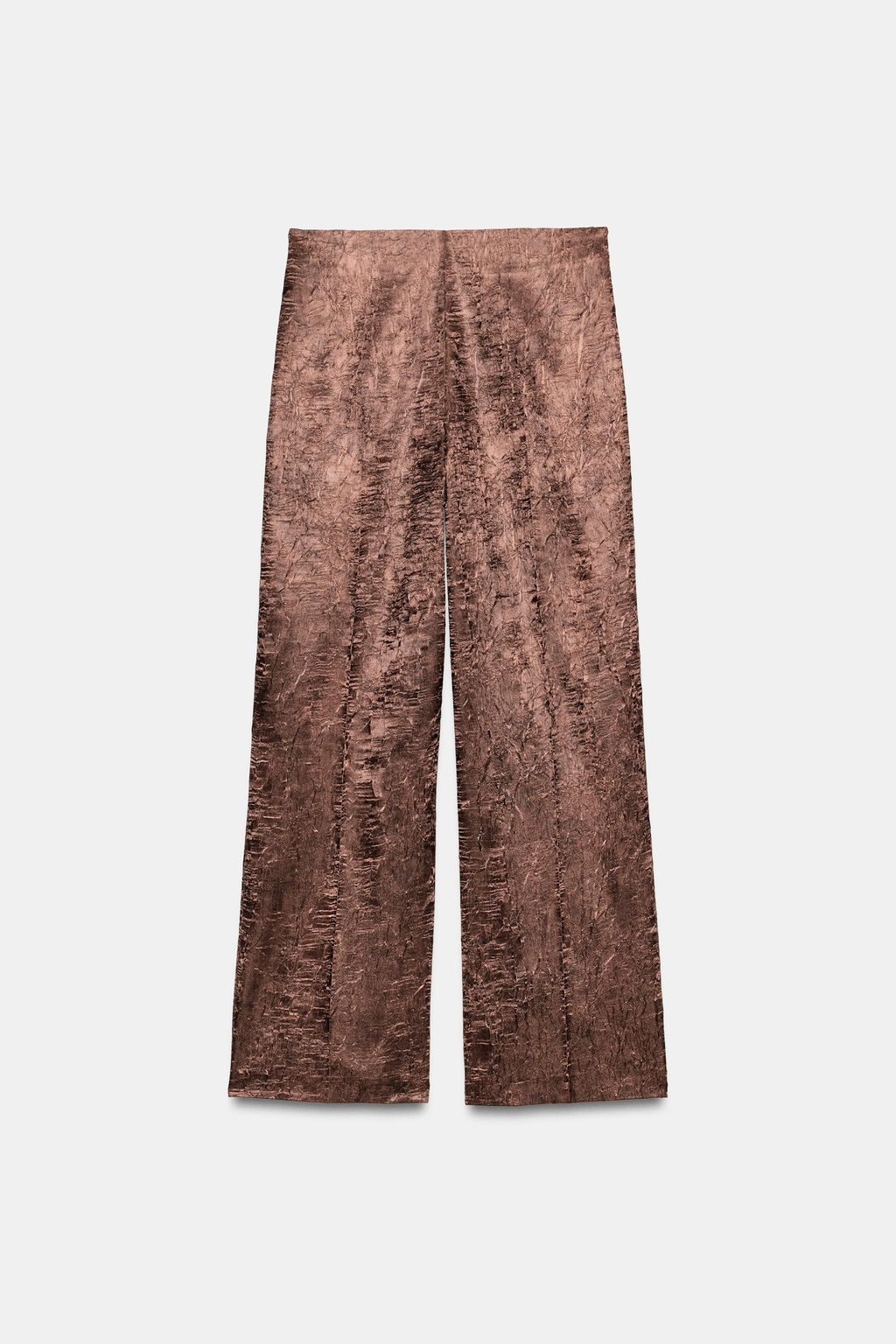 PANTAL?N CULOTTE EFECTO ARRUGADO / Cobre
