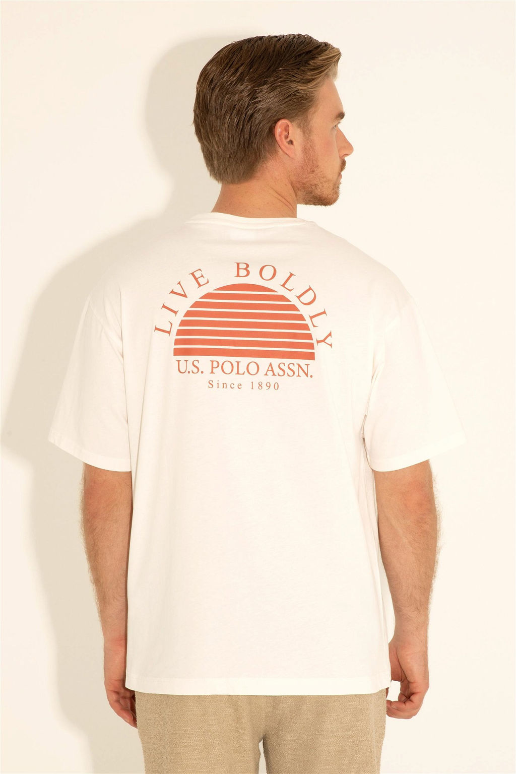 Мужская футболка цвета экрю - U.s. polo assn фото 13