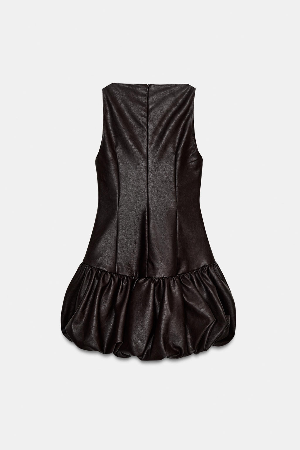VESTIDO MONO EFECTO PIEL GLOBO / Marr?n oscuro - Zara фото 6