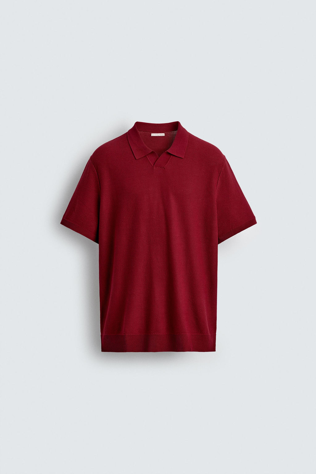 TEXTURED KNIT POLO SHIRT - Zara фото 7