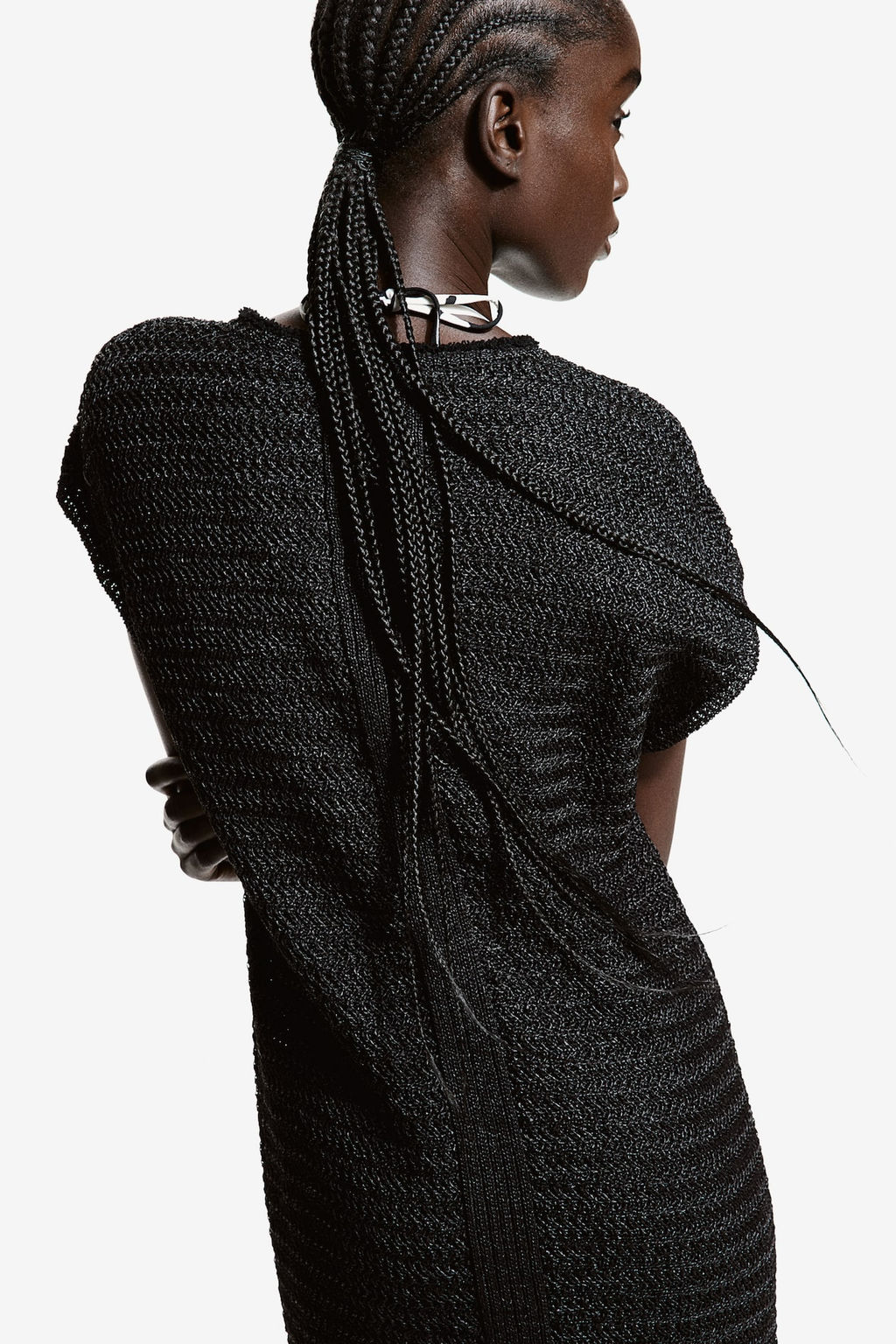 Vestido caftan efecto rafia - H&m фото 3