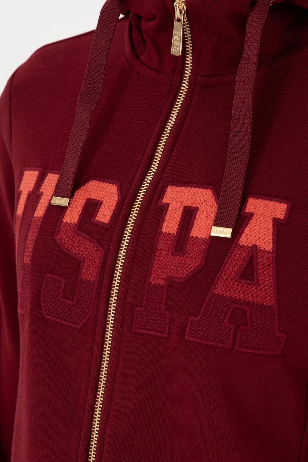 Женский бордово-красный базовый свитшот Неожиданная скидка в корзине - U.s. polo assn фото 14