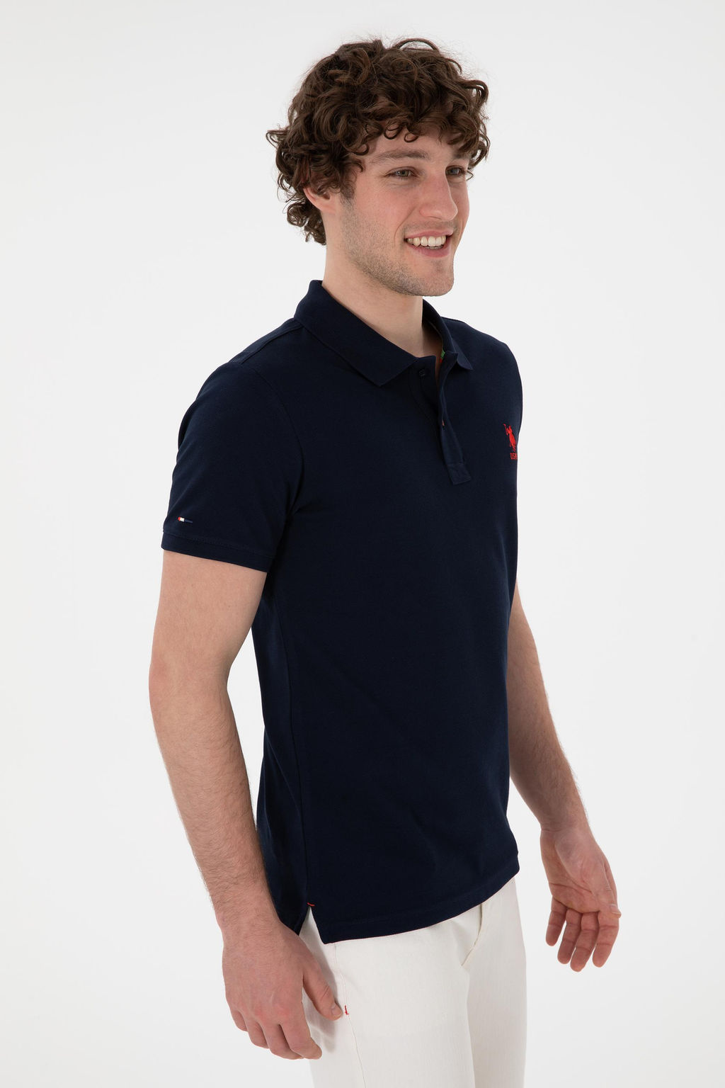 Erkek Slim Fit Polo Yaka Koyu Lacivert Basic Ti__rt Sepette S_rpriz _ndirim - U.s. polo assn фото 3