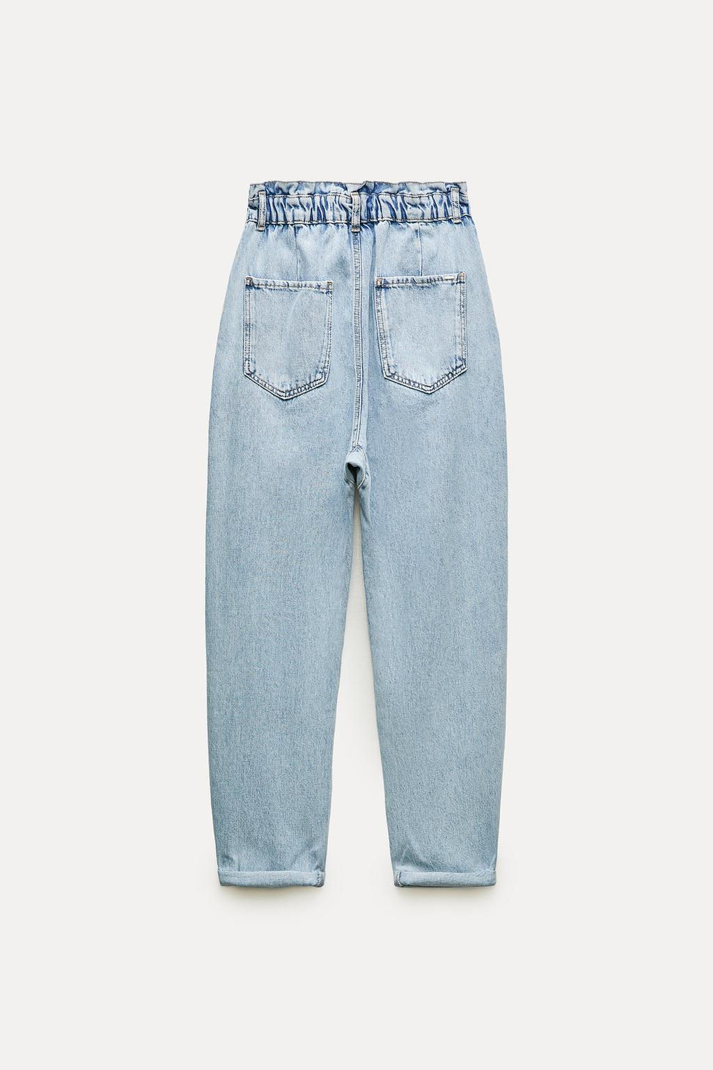 Z1975 HIGH-WAIST BAGGY PAPERBAG JEANS - Zara фото 7