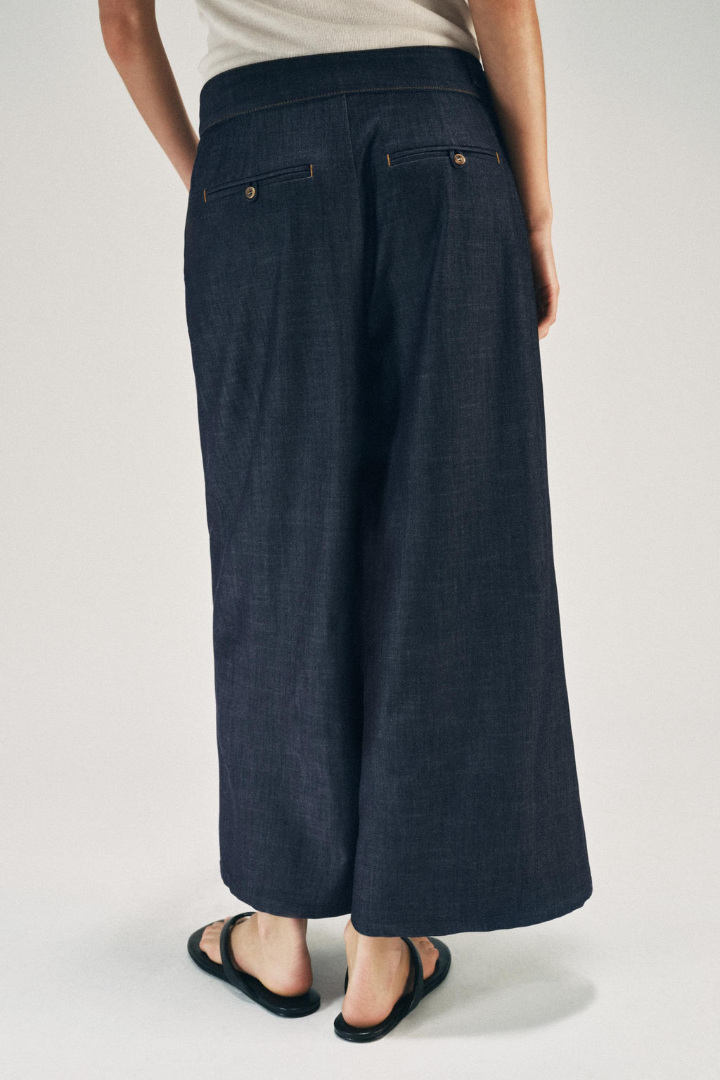 PANTAL?N CULOTTE TRABILLA / Azul / ?ndigo - Zara фото 5