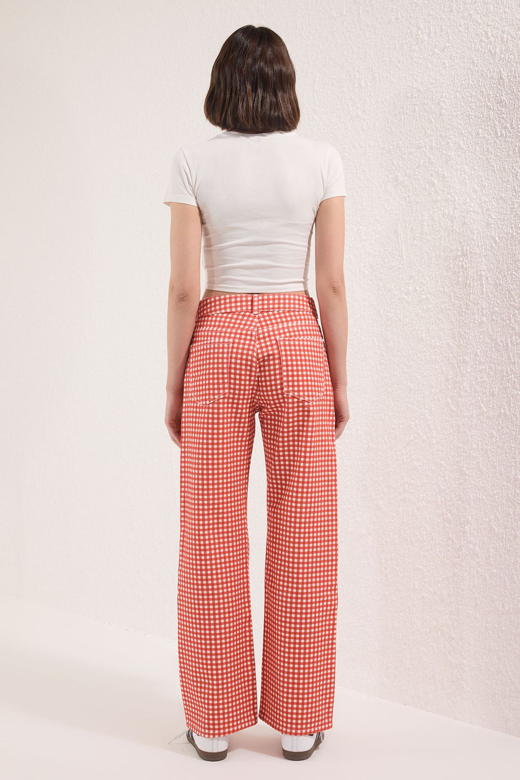 K?rm?z? Potikareli Yuksek Bel Wide Leg Jeans TWOSS25JE00307 - Trendyolmilla фото 4