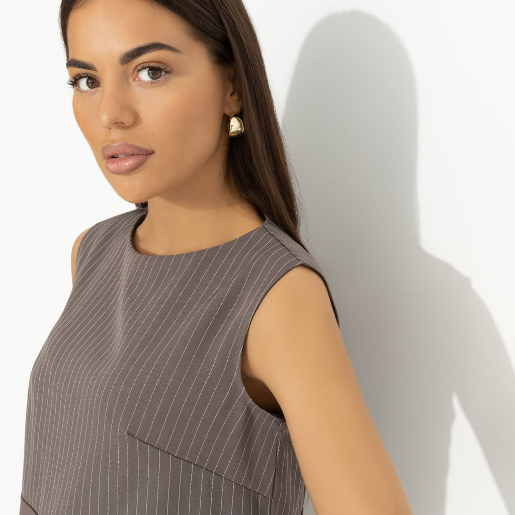 Блуза свободной посадки, Кейт Мосс отдыхает (brown) - Charutti фото 3