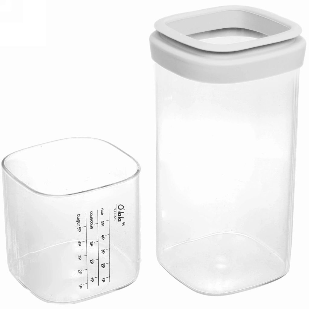 Банка для продуктов стеклянная 700мл "Olala" с мерный стаканом