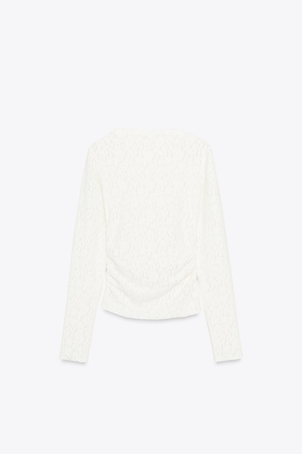SOFT-TOUCH LACE GATHERED TOP - Zara фото 7