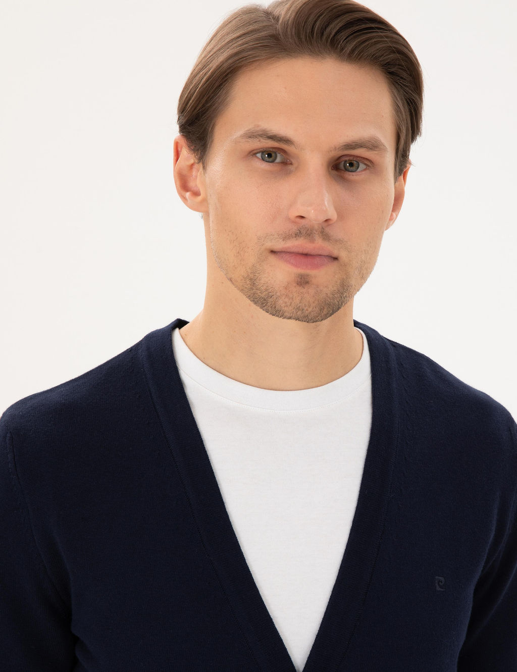 Lacivert Slim Fit Basic D__meli Triko H_rka - Pierre cardin фото 2