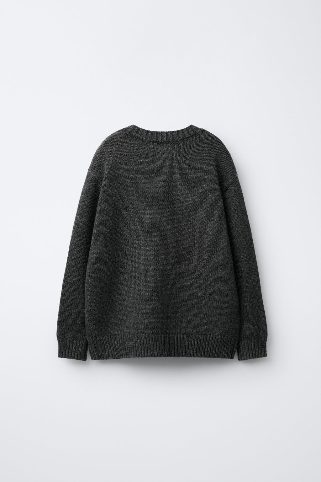 7-12 YEARS/ KNIT JUMPER WITH WOOL EMBROIDERED REINDEER HEARTS