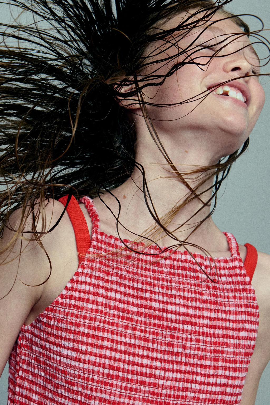 GINGHAM HALTER TOP - Zara фото 5