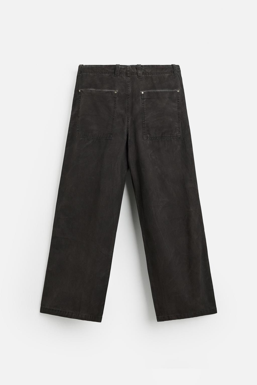 RELAXED FIT FADED TROUSERS - Zara фото 7