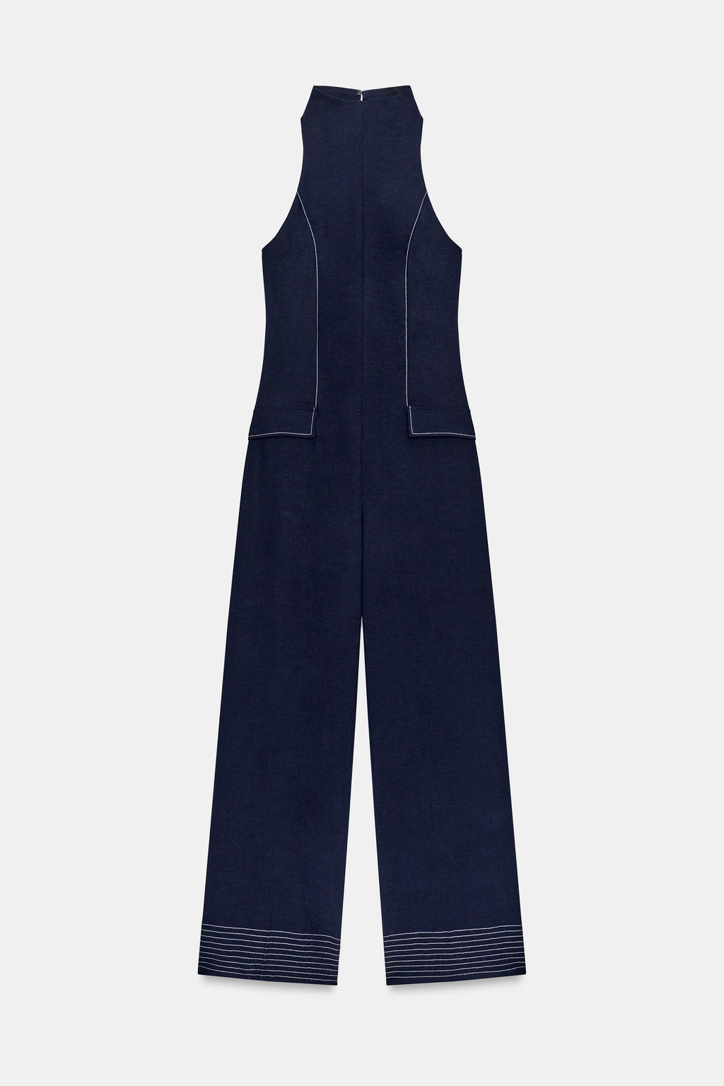MONO HALTER VIVOS CONTRASTE / Azul tinta - Zara фото 6