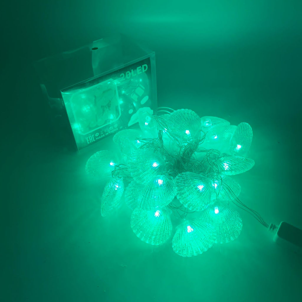 Гирлянда Ракушки 5 м 20 LED (арт. HZ) - Ип лебедев о.ю фото 3