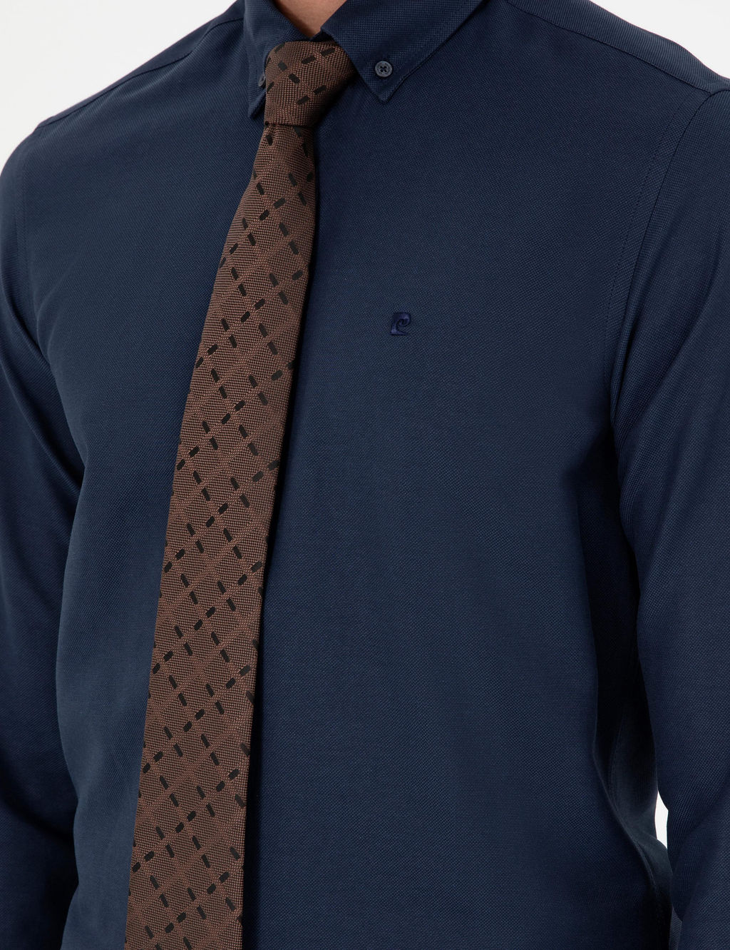 Lacivert Slim Fit Uzun Kollu G_mlek - Pierre cardin фото 7