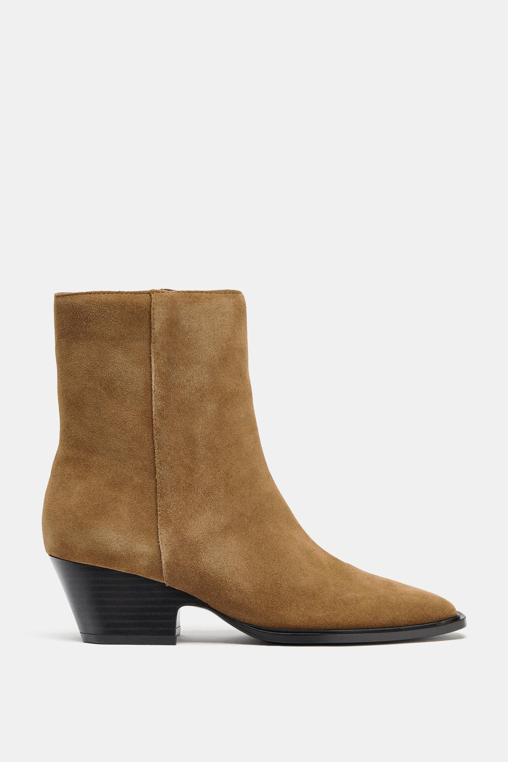 SPLIT SUEDE HEELED ANKLE BOOTS - Zara фото 4