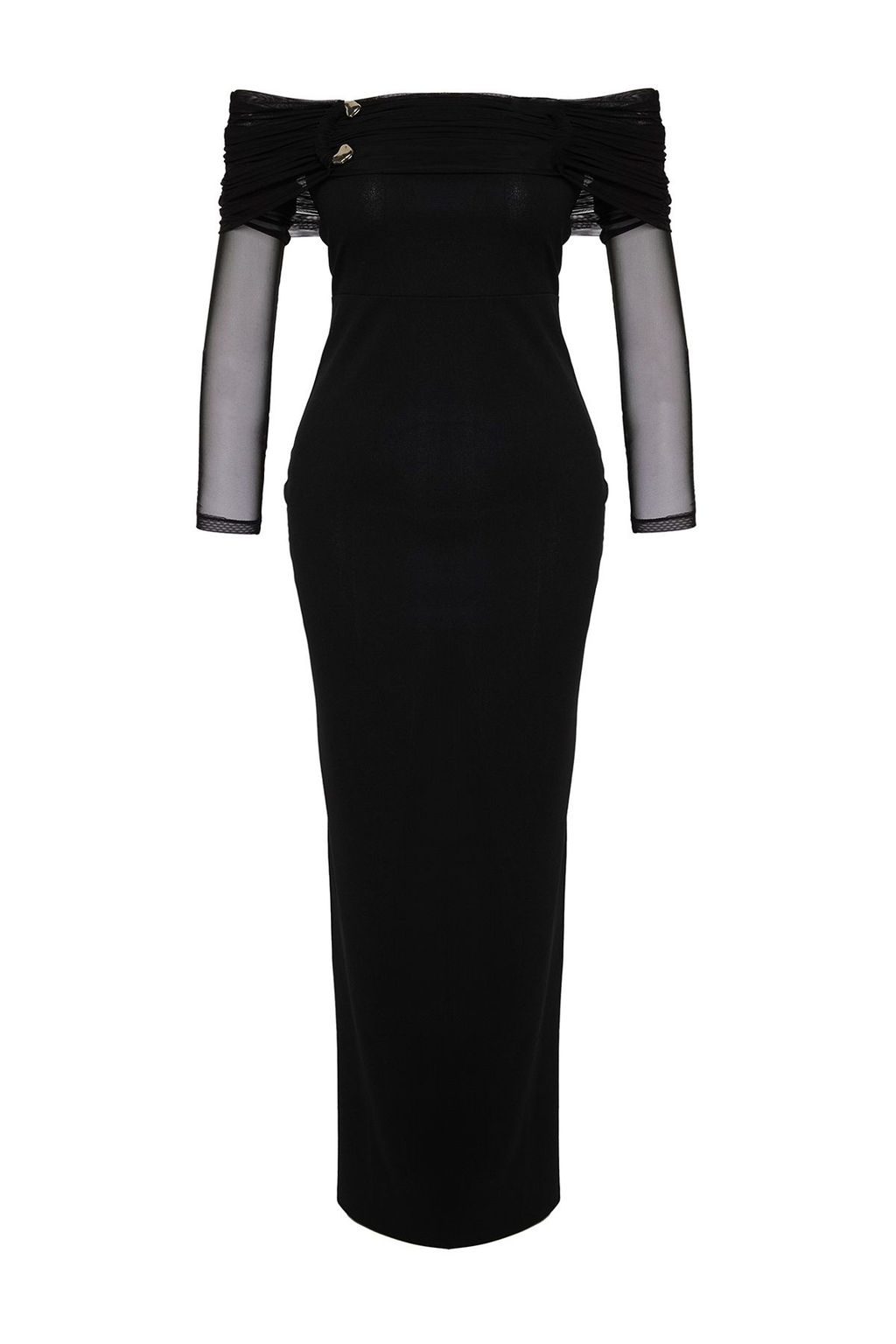 X Zeynep Tosun Siyah Orme Aksesuar ve Eldiven Detayl? Uzun Abiye & Mezuniyet Elbisesi TCLSS24AE00011 - Trendyolmilla фото 7