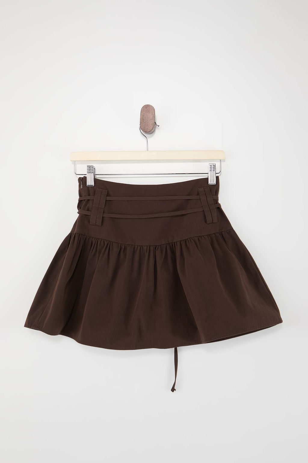 Kahverengi %100 Pamuk Gabardin Mini Etek TWOSS26ET00085 - Trendyolmilla фото 2