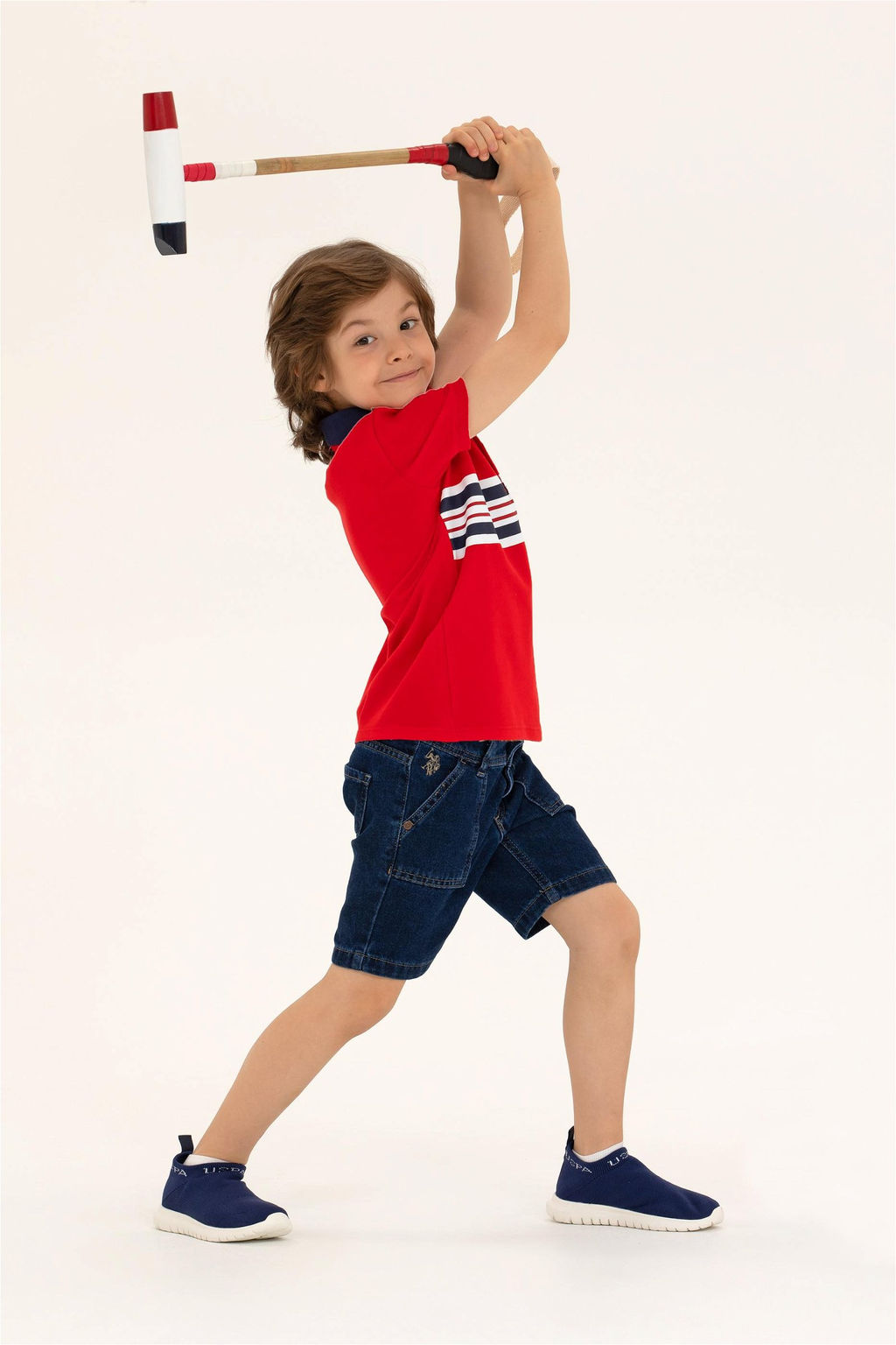 Красная футболка-поло для мальчика Неожиданная скидка в корзине - U.s. polo assn фото 3