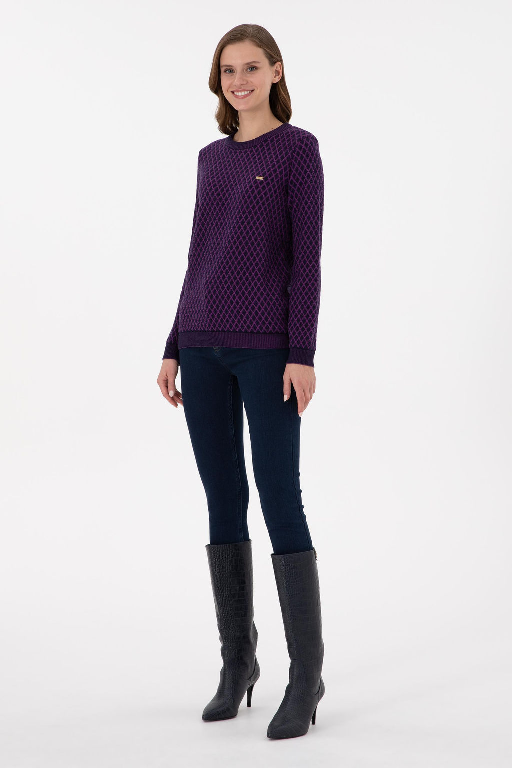 Женский темно-синий свитер Дополнительная скидка 11% в корзине - U.s. polo assn фото 4
