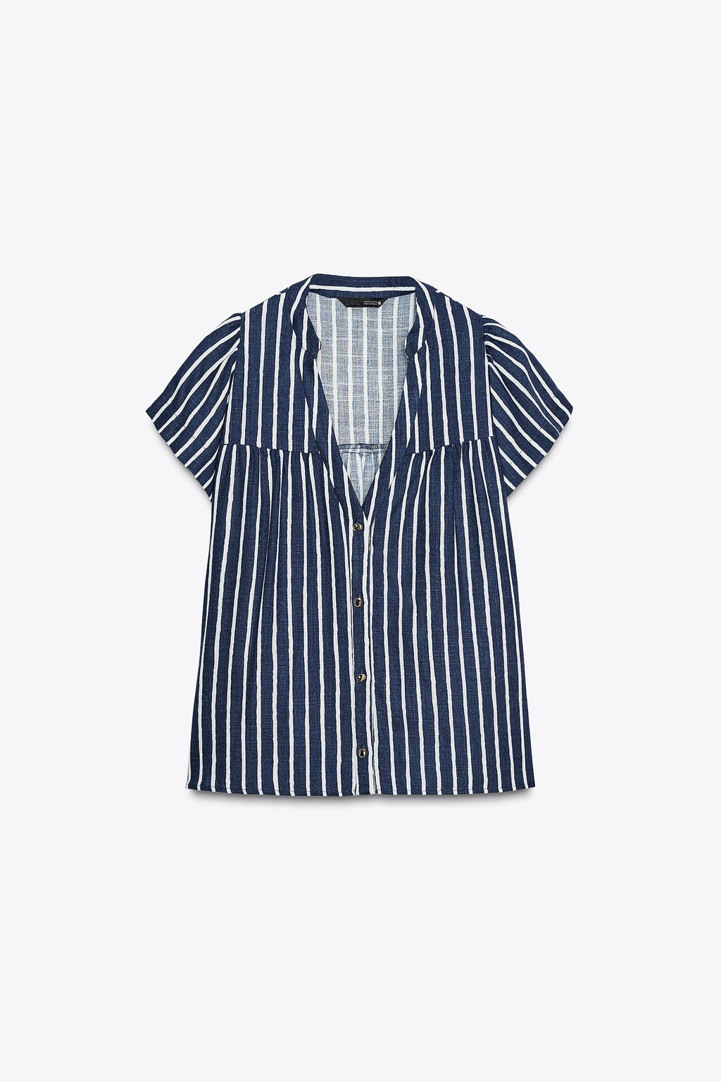 STRIPED LINEN BLEND SHIRT - Zara фото 8