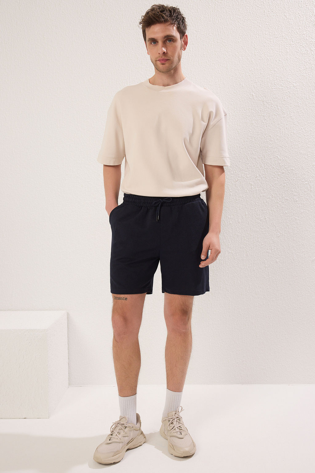 Lacivert-Haki Basic Regular/Normal Kesim Duz 2li Paket Sort TMNSS21SR0095