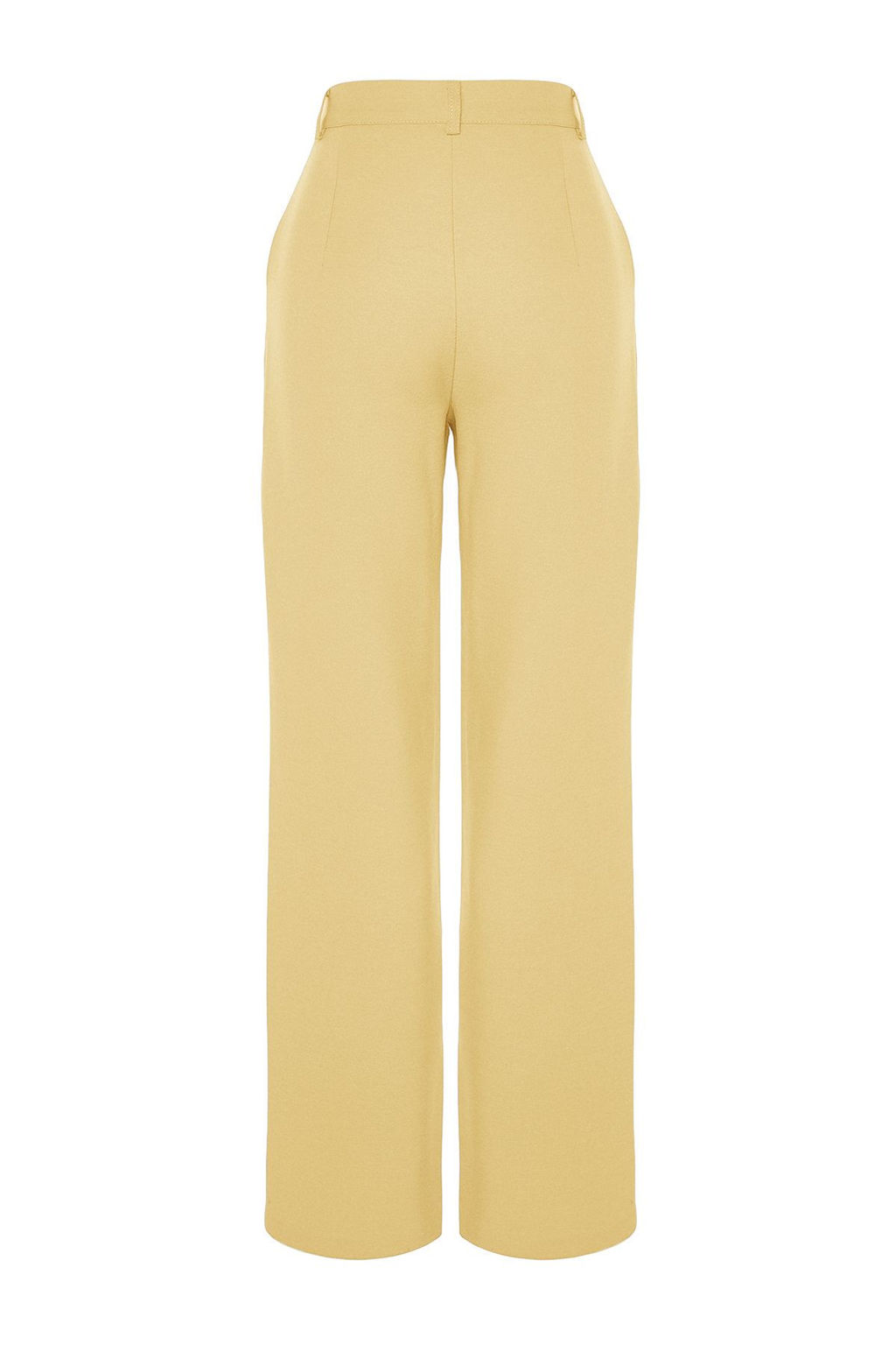 TRENDYOLMILLA Limited Edition Vizon Straight/Duz Kesim Pilili Dokuma Kumas Pantolon TWOAW23PL00401 фото 15