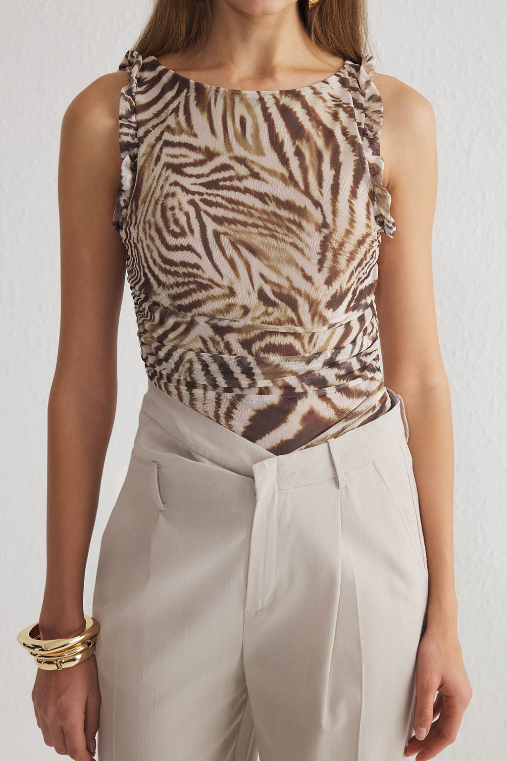 TRENDYOLMILLA Cok Renkli Zebra Desenli Astal? Tul Orme Body TPRSS25BD00003  фото 9