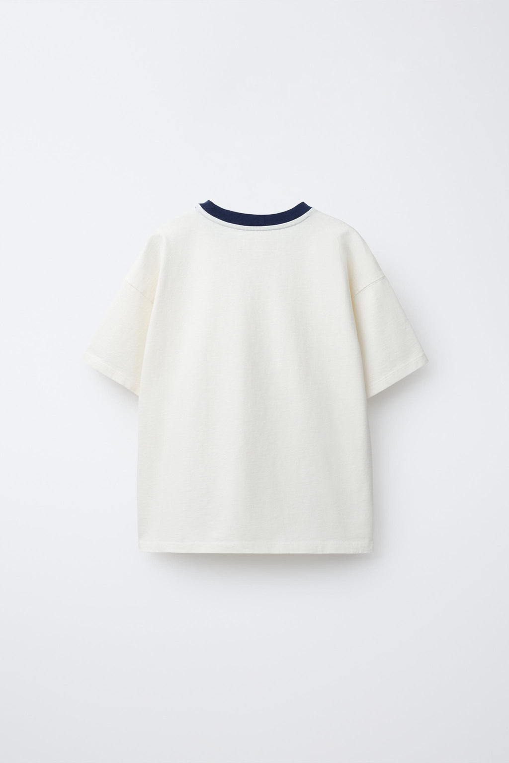 CONTRAST NECK T-SHIRT - Zara фото 8