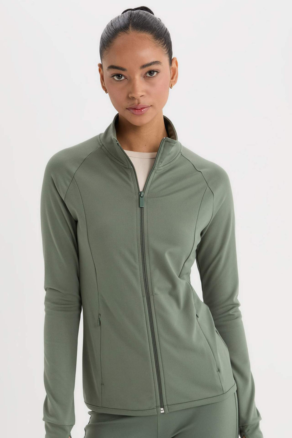 DeFactoFit Fitted Dik Yaka Cift Cepli Fermuarl? Spor H?rka  фото 5