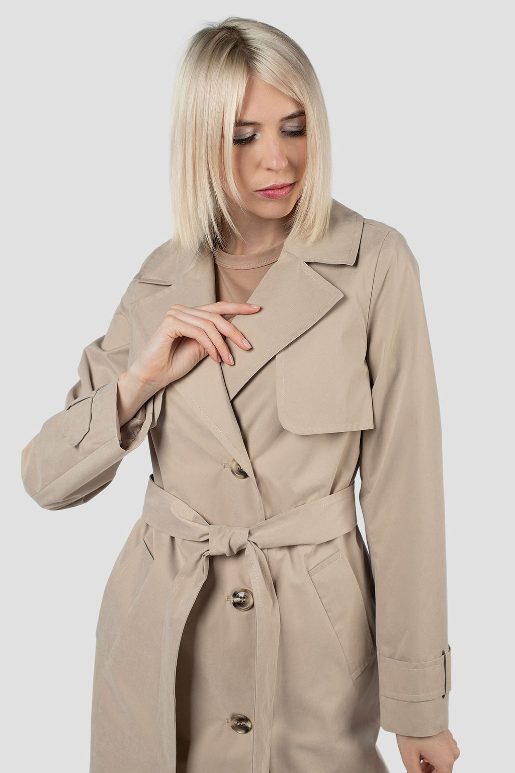 03-3303 Плащ женский (пояс) - El podio фото 6