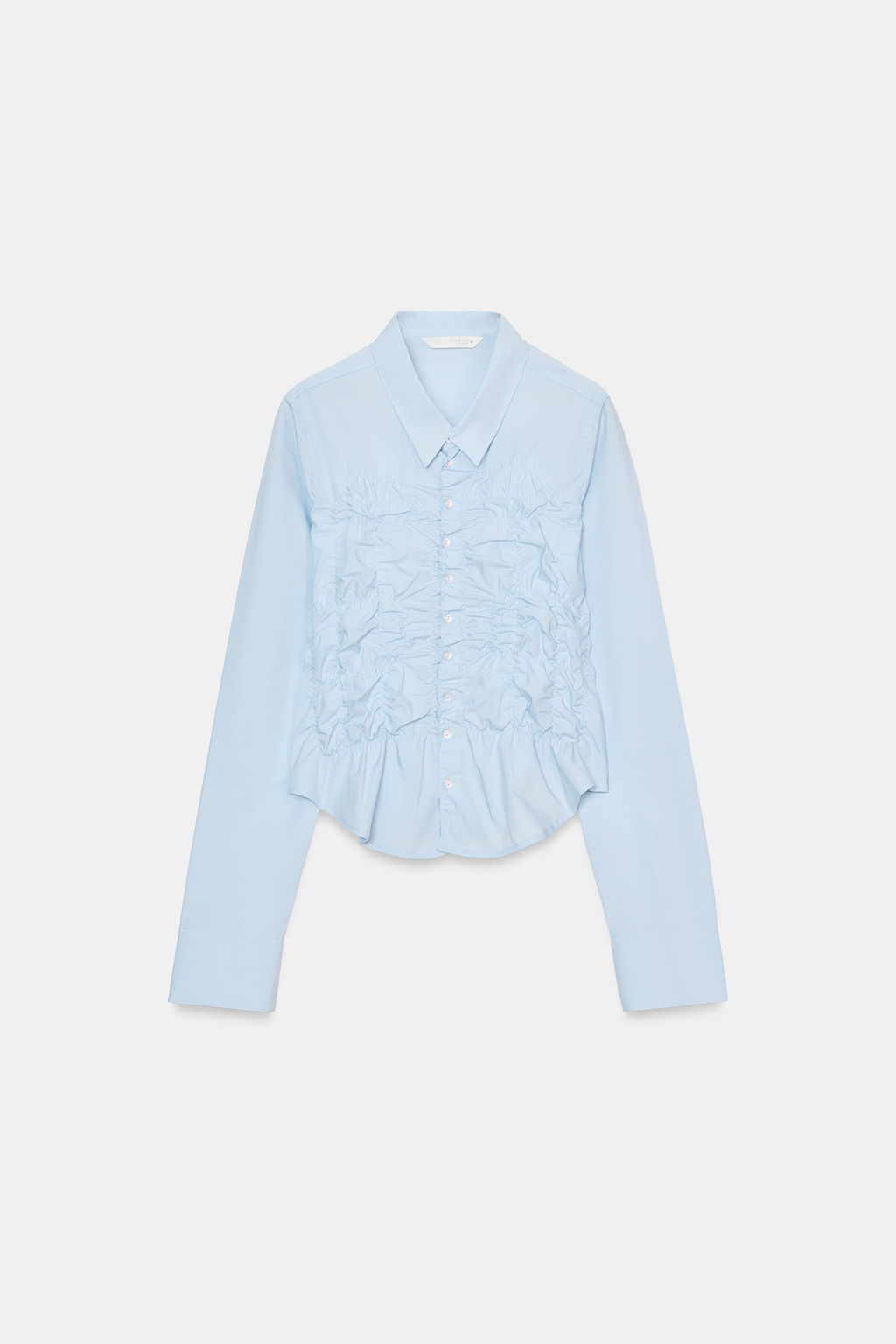 POPLIN SHIRT WITH ELASTIC GATHERING - Zara фото 5