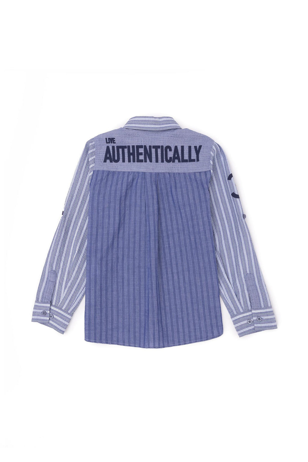 Темно-синяя рубашка с длинным рукавом для мальчика - U.s. polo assn фото 2