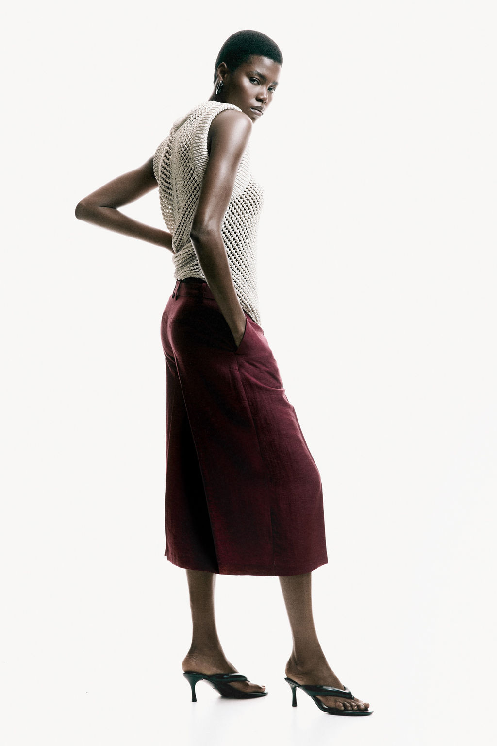 Pantal?n palazzo sastre en mezcla de lino - H&m фото 8