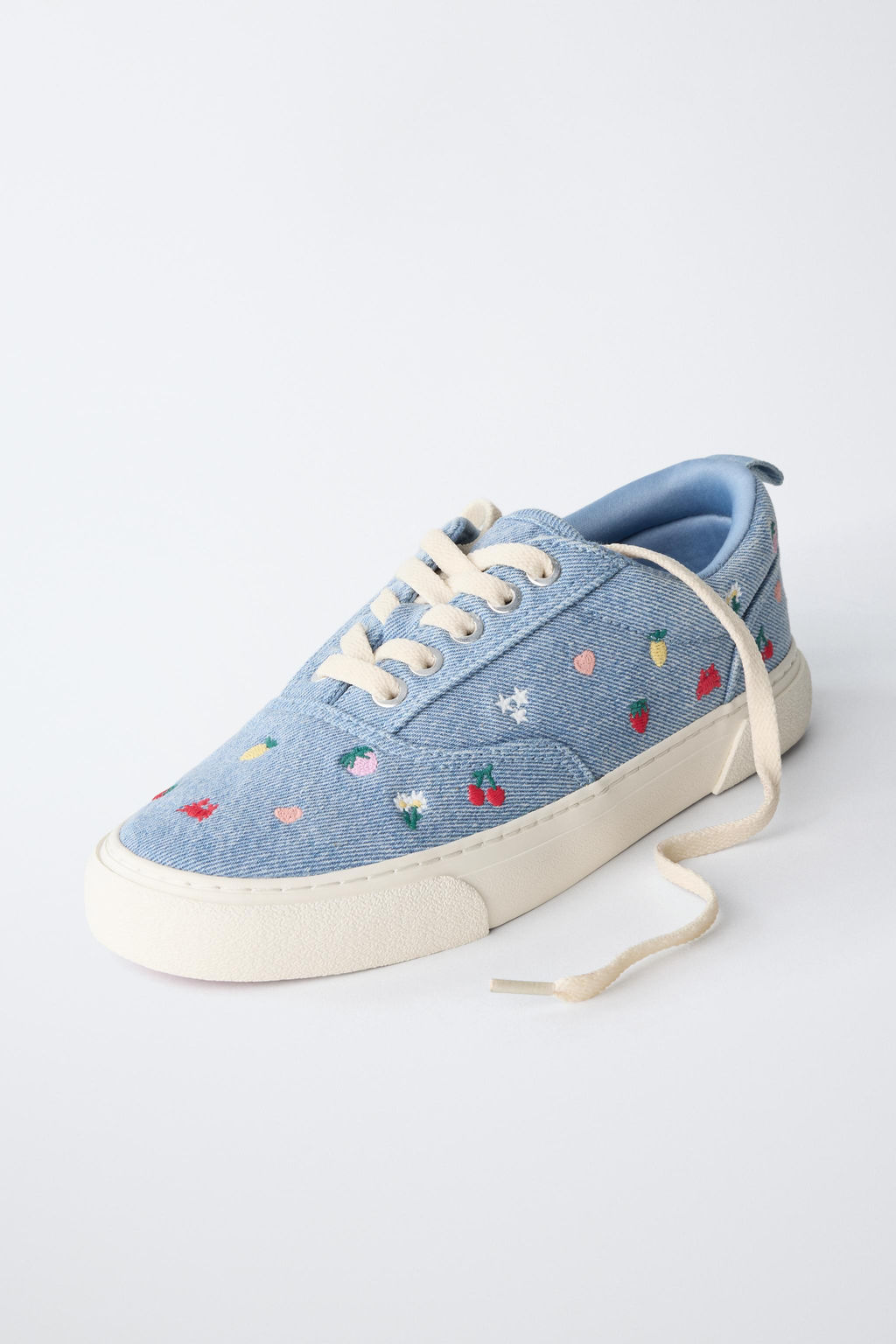 BAMBA ALGOD?N BORDADOS / Azul Lavanda - Zara фото 3
