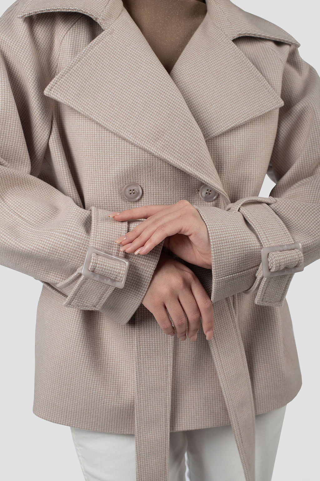 01-12223 Пальто женское демисезонное (пояс) - El podio фото 7