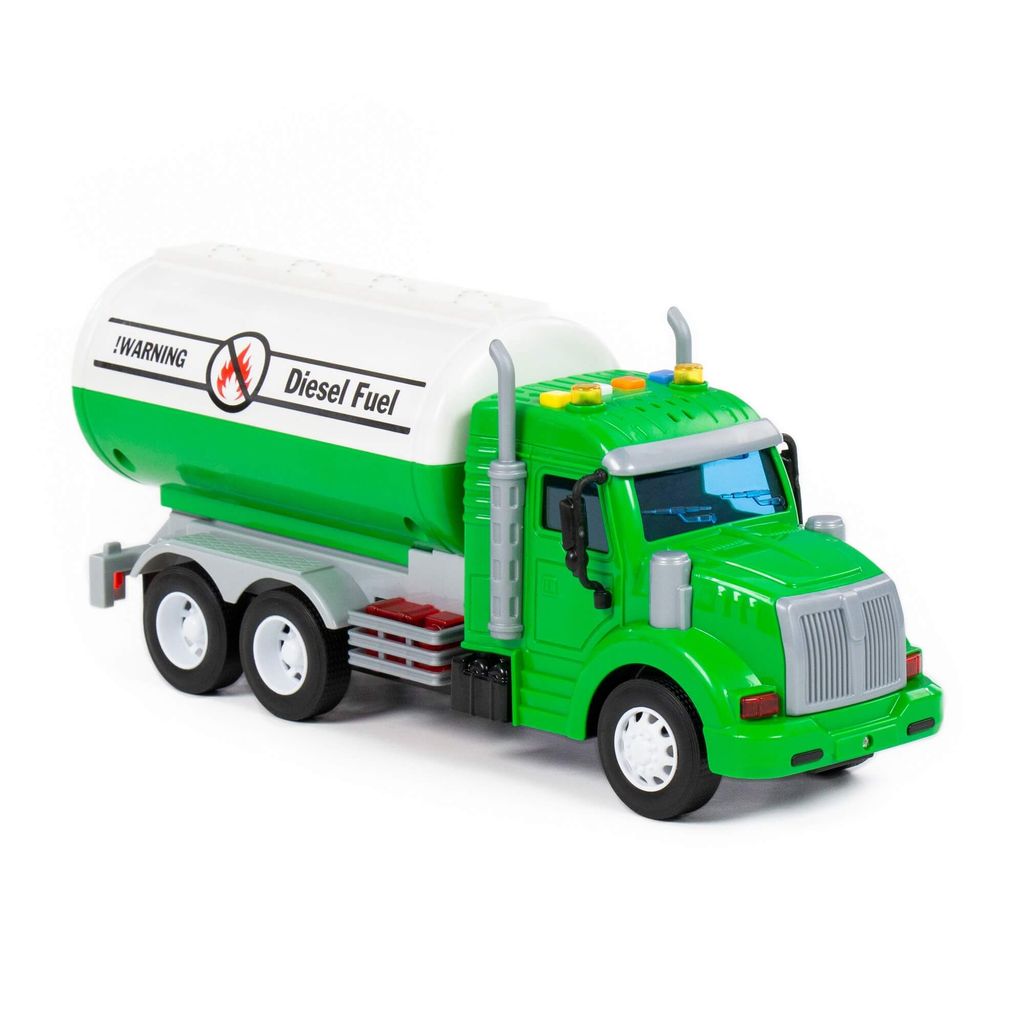 Профи, автомобиль с цистерной инерционный ( со светом и звуком) (зелёный) (в коробке) - Полесье фото 5