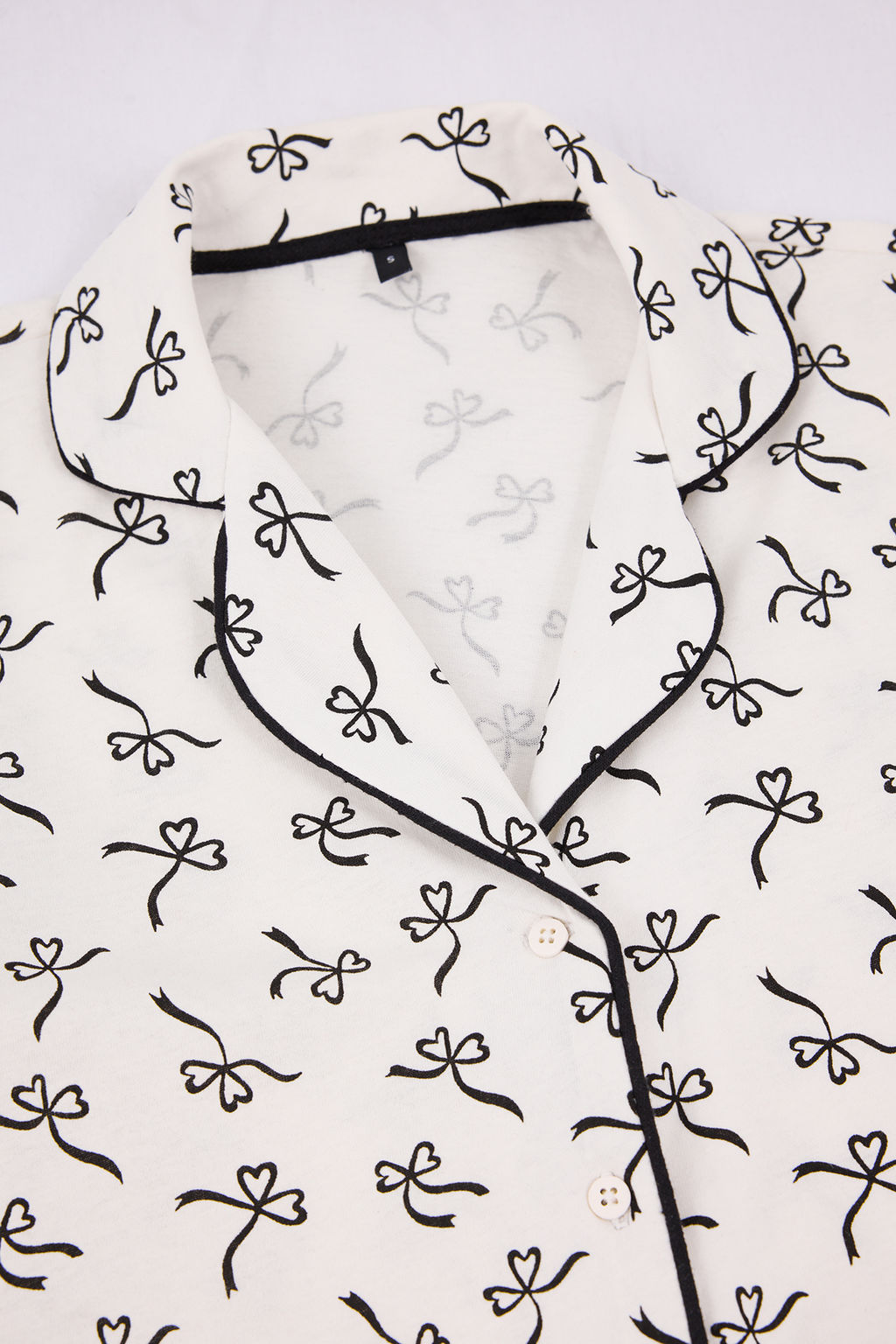 Beyaz %100 Pamuklu Kurdele Desenli Biyeli Orme Pijama Tak?m? THMSS26PT00026 - Trendyolmilla фото 14