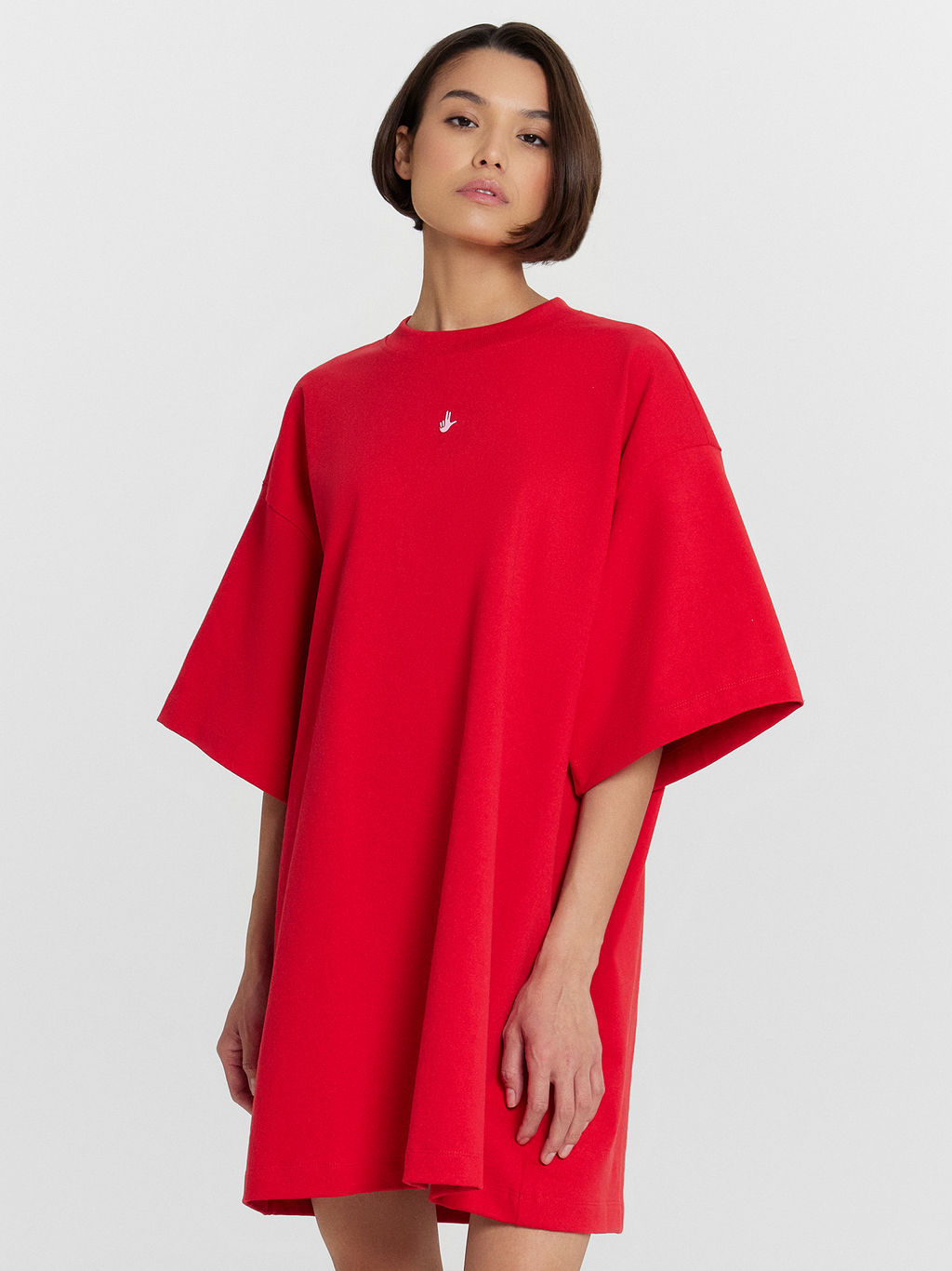 Футболка Mark Formelle x Ольга Бузова красная с надписью "Если нужно объяснять, то не нужно объяснять"