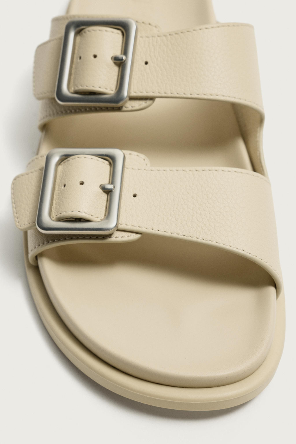 SANDALIA TIRAS PIEL / Crudo - Zara фото 6