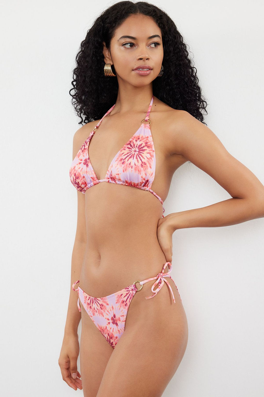Cicek Desenli Baglamal? Yuksek Bel Hipster Bikini Alt? TBESS24BA00133