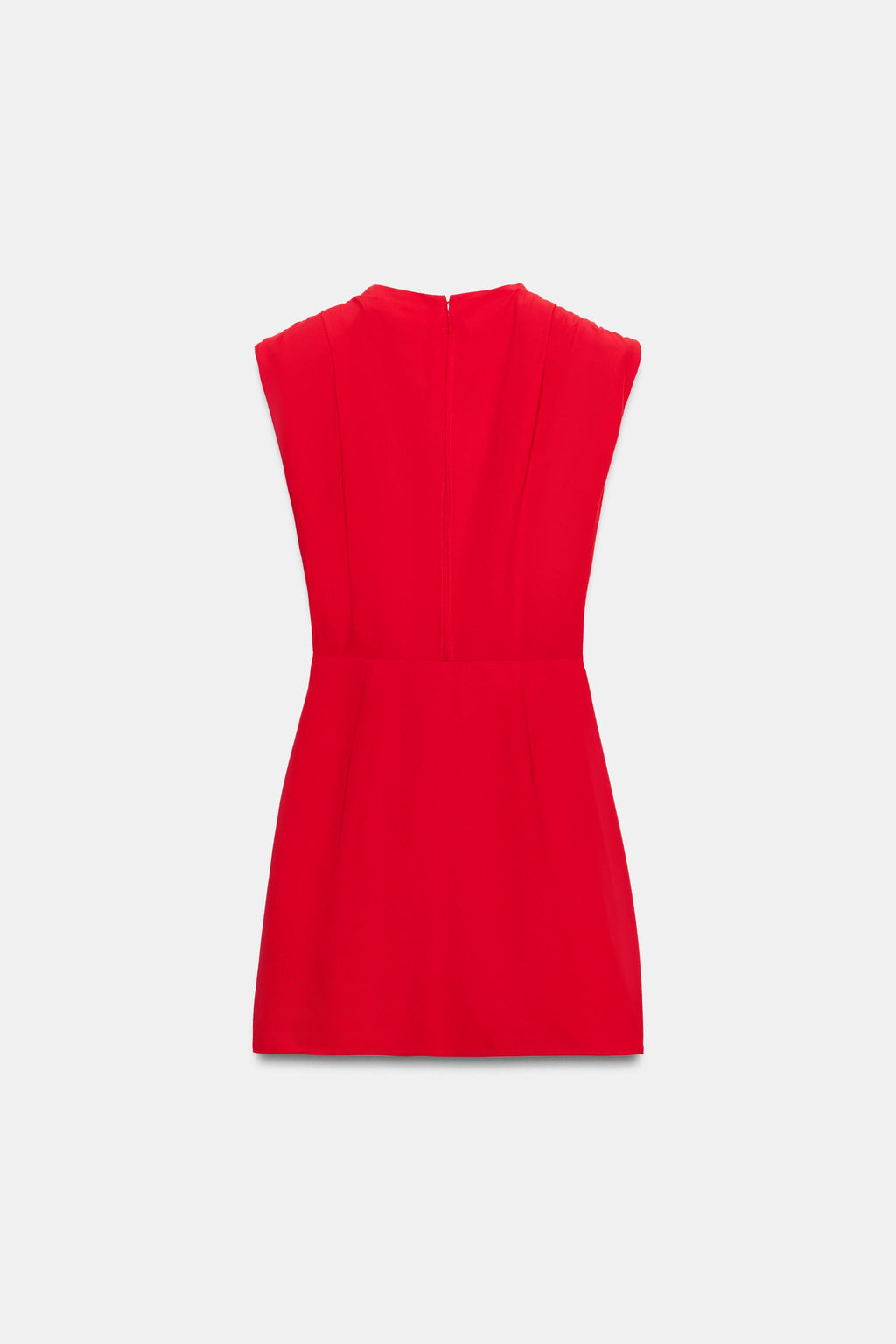 VESTIDO MINI DRAPEADO HOMBRERAS / Rojo - Zara фото 8