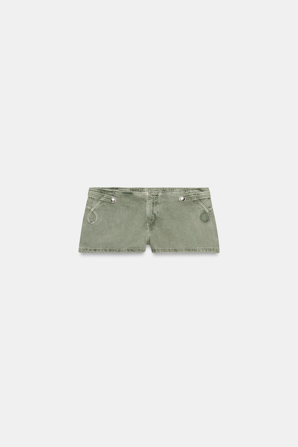 SHORT MINI BOTONES / Verde - Zara фото 6