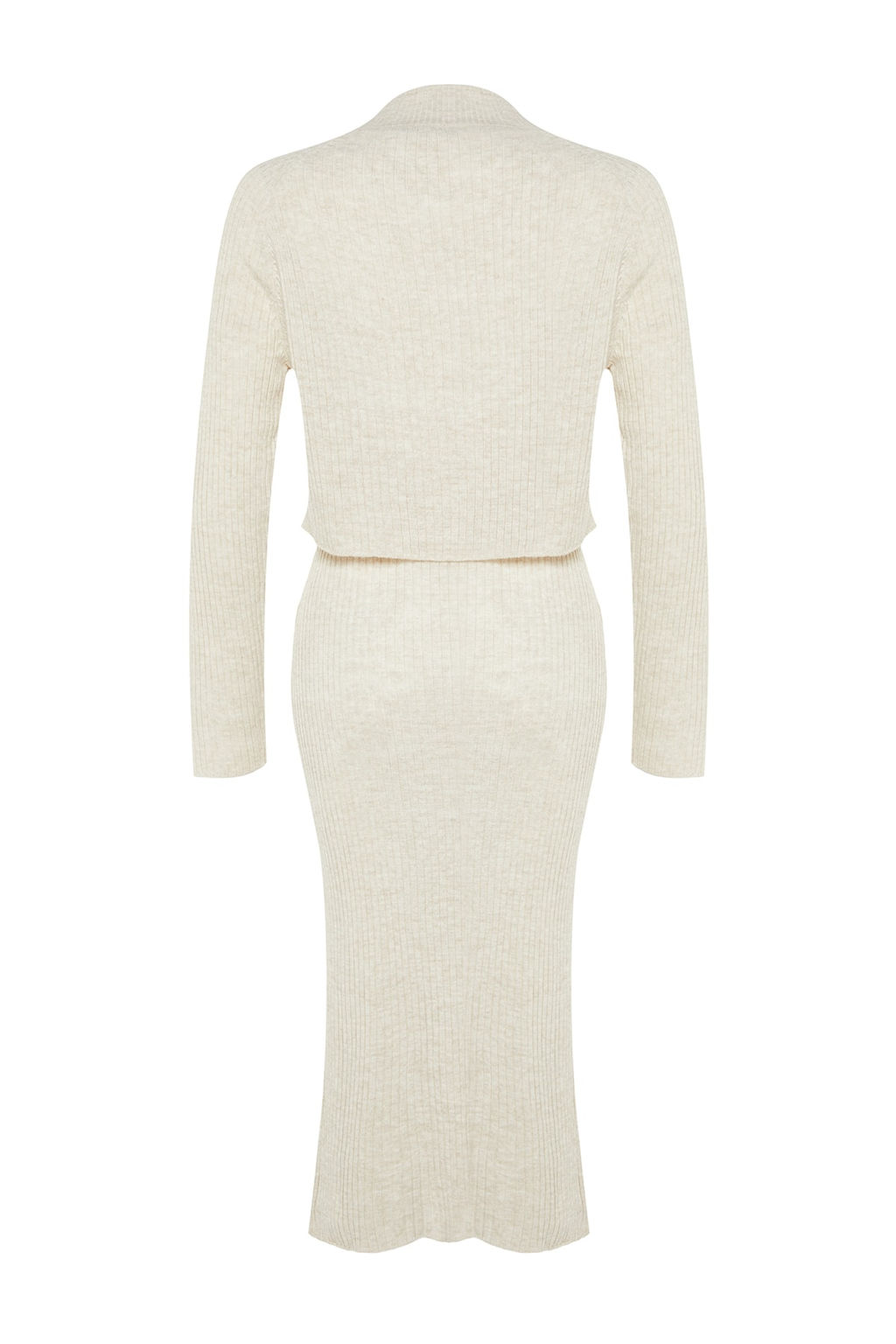 Camel Crop Basic Etekli Triko Alt - Ust Tak?m TWOAW23AU00170 - Trendyolmilla фото 11