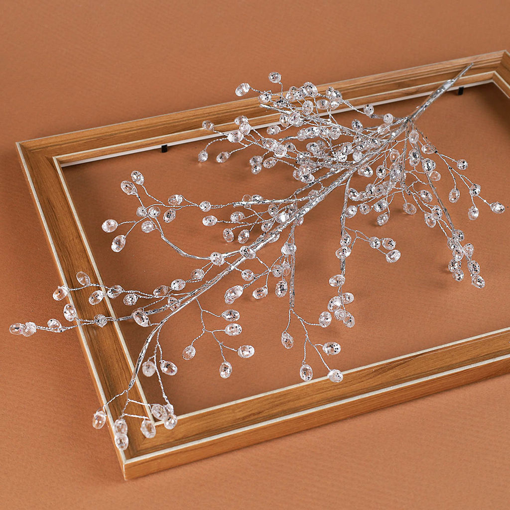 Цветок декоративный стеклярус 50 см на подставке / SA20227-A2 /уп 50/200/ - ГалеонТрейд фото 7